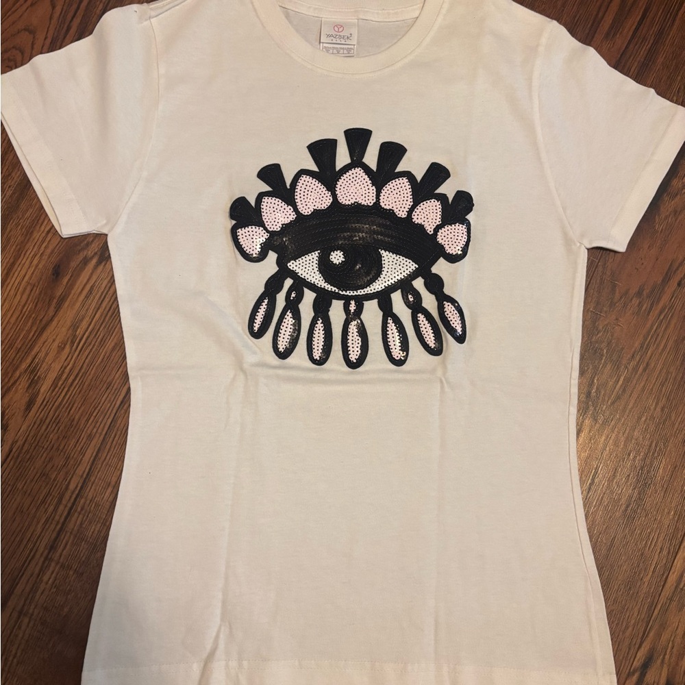 Eye Design Women T-Shirt - white